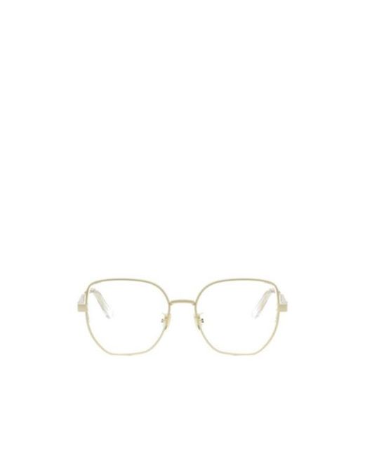 Dior White Eyewear Cannageo B2U Geometric Frame Glasses