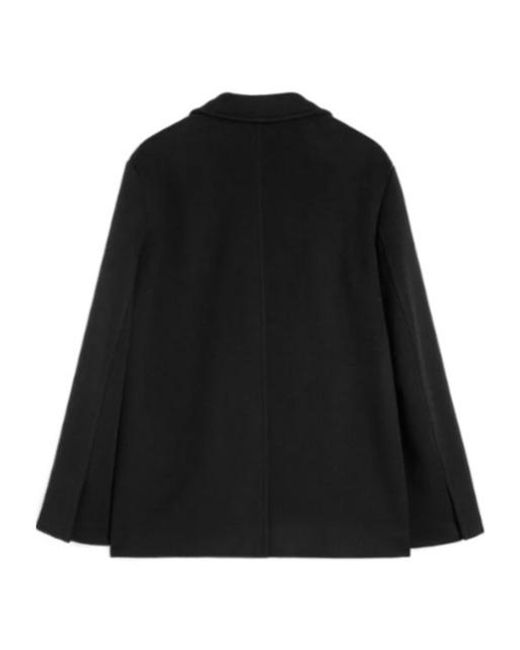 Jil Sander Black Concealed Fastened Coat