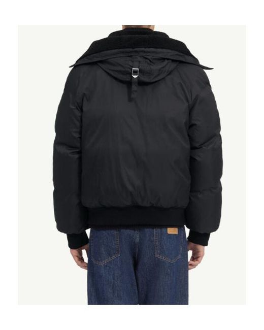 MM6 by Maison Margiela Blue Hooded Bomber Jacket for men