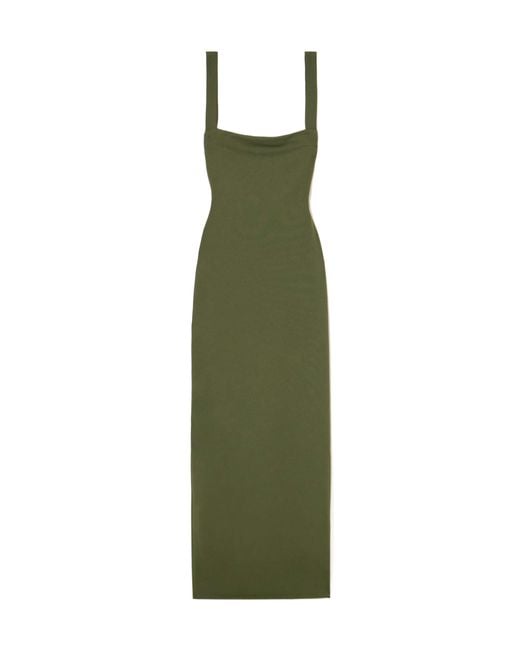 Solace London Green Joni Stretch-Crepe Maxi Dress