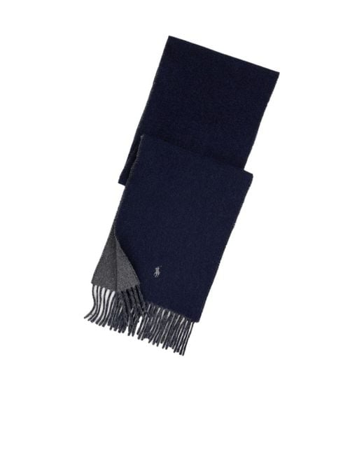 Polo Ralph Lauren Blue Polo-Pony Scarf for men