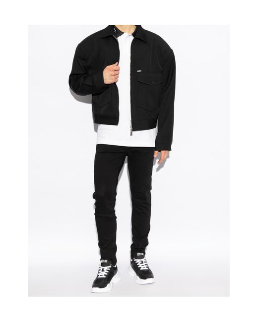 Versace Jeans Black Couture Chunky Logo Sneakers for men