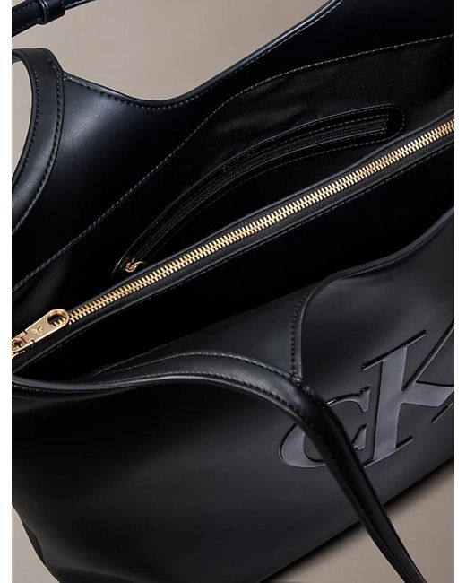 Calvin Klein Black Logo-Detail Shoulder Bag