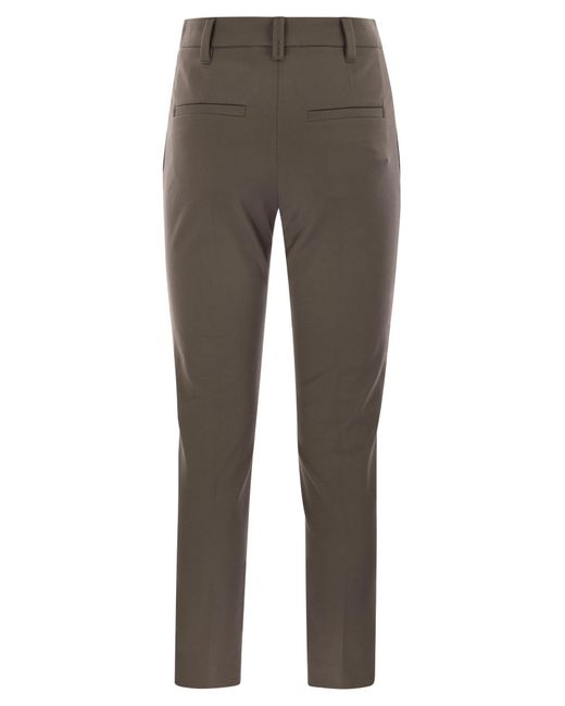 Brunello Cucinelli Gray Cigarette Trousers