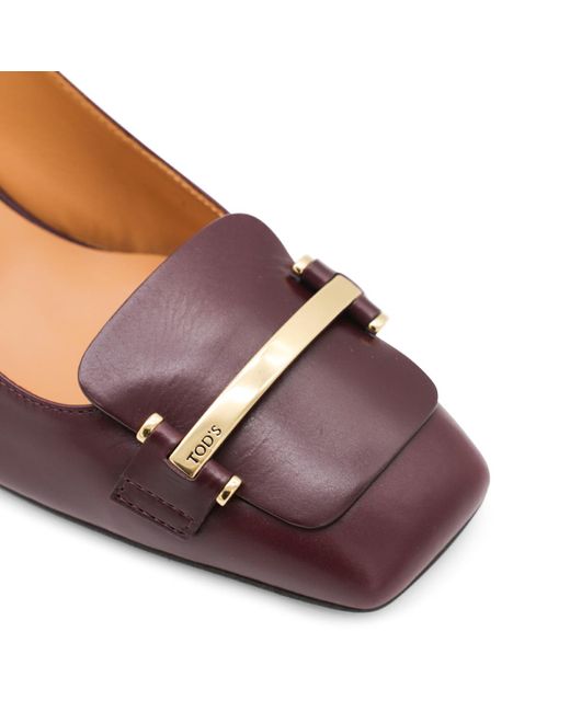 Tod's Brown Block Heel Slingback Pumps