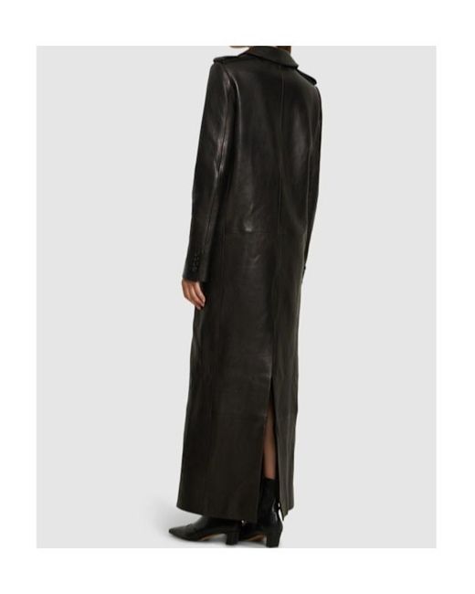 Khaite Black Lapel Long-Sleeved Coat