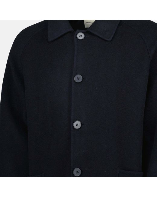 Officine Generale Blue Officine Générale Bryce Single-Breasted Coat for men