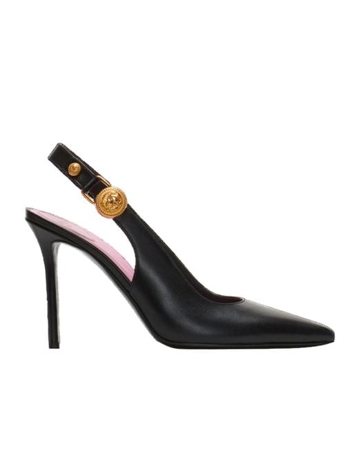 Balmain Black Eva Slingbacks