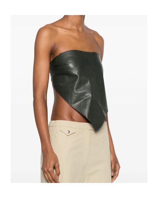 Paloma Wool Gray Alba Strapless Top