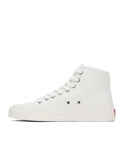 KENZO White Logo Pattern High Upper Board Shoes for men
