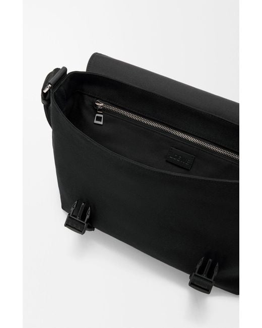 Loewe Black Medium Flap Shoulder Bag for men