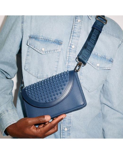 Christian Louboutin Blue Explorafunk Stud Detailed Wallet for men