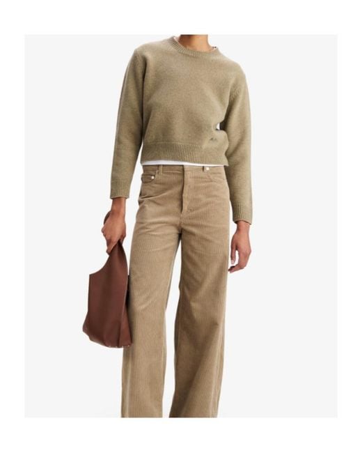 A.P.C. White Logo-Embroidered Wool Sweater