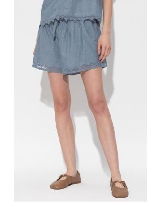 Ulla Johnson Blue Elowen Shorts