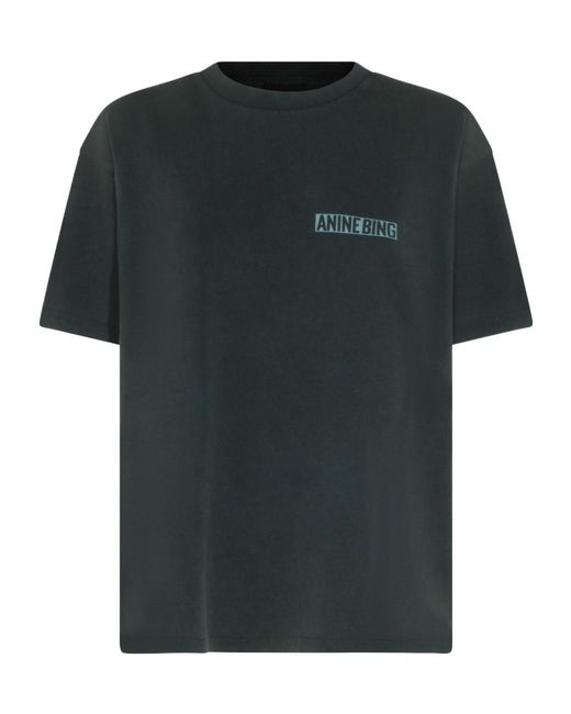 Anine Bing Green Malibu Beach Graphic T-Shirt for men
