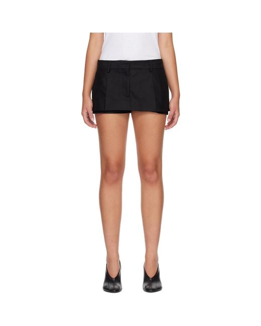 Acne Black Pleated Wrap Skort