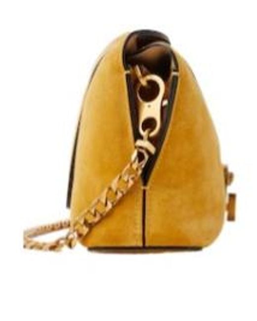 Versace Yellow Vivian Chain Clutch Bag