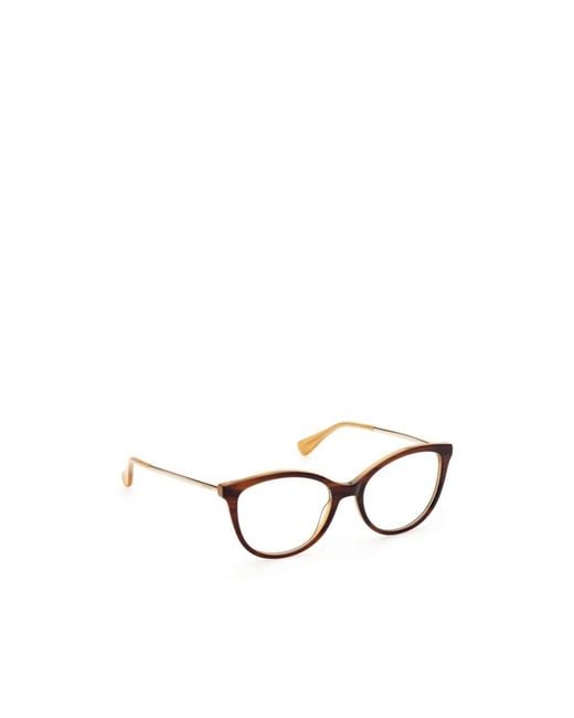 Max Mara White Cat-Eye Frame Glasses