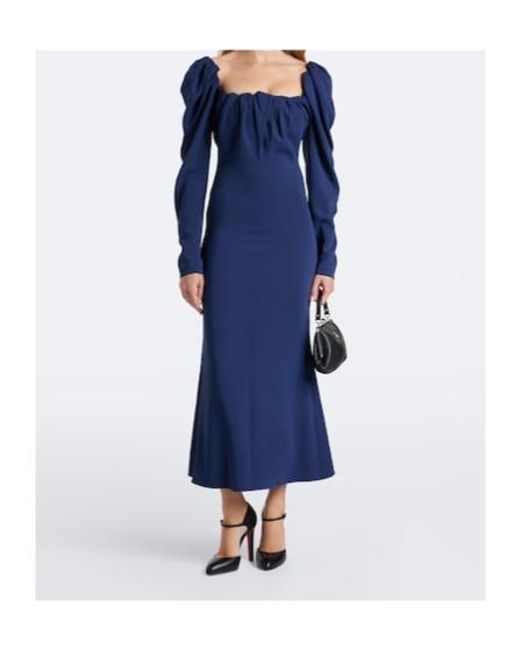 Vivienne Westwood Blue Gathered Crêpe De Chine Gown