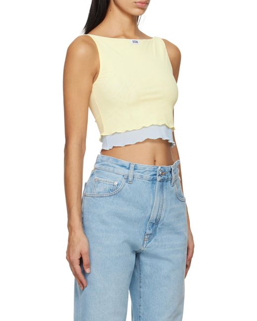 Gcds White Tulle Layered Tank Top