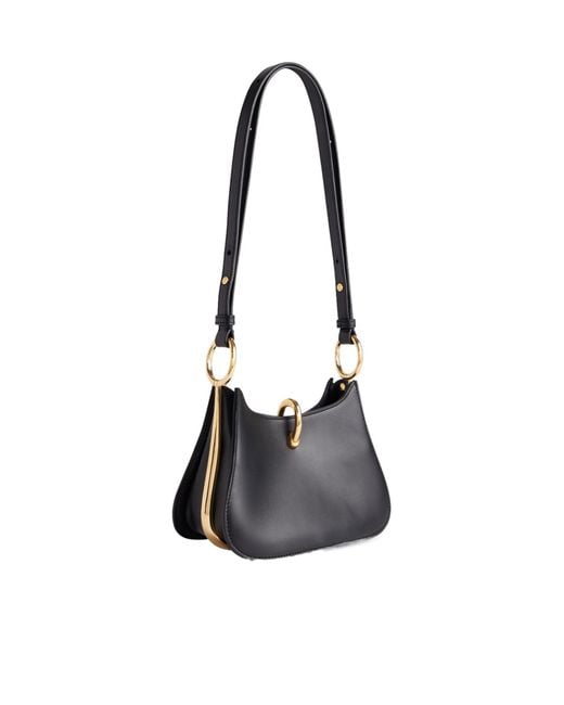 Rabanne Black Rabanne Ring Leather Shoulder Bag