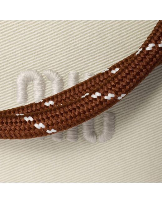 Miu Miu White Gabardine Sachet