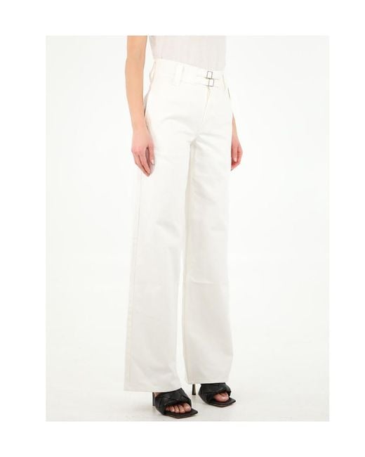 Jil Sander White Wide-Leg Denim Jeans