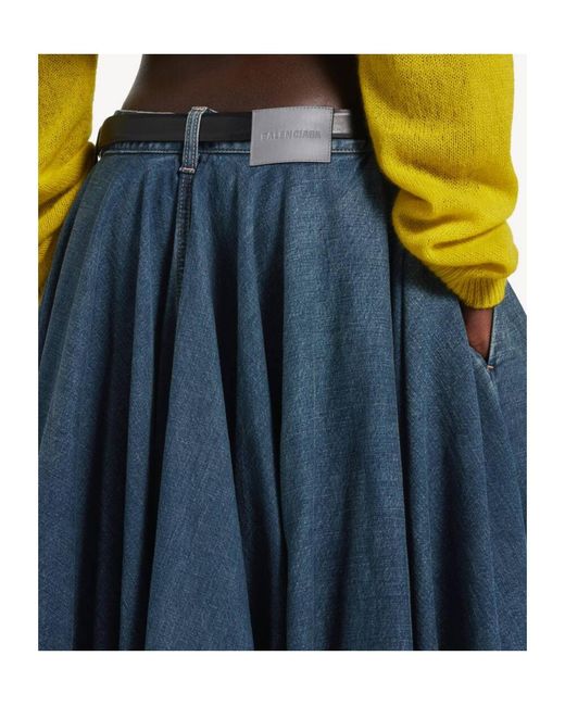 Balenciaga Blue Denim Balloon Shorts
