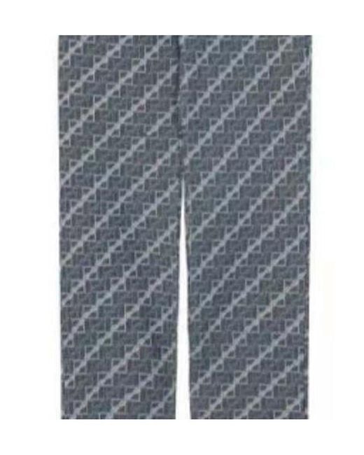 we11done Gray Logo Casual Pants