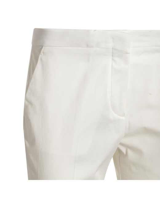 Etro White Cropped Mid-Rise Trousers