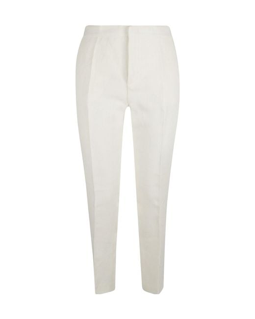 Fabiana Filippi White Regular Fit Tailored Trousers