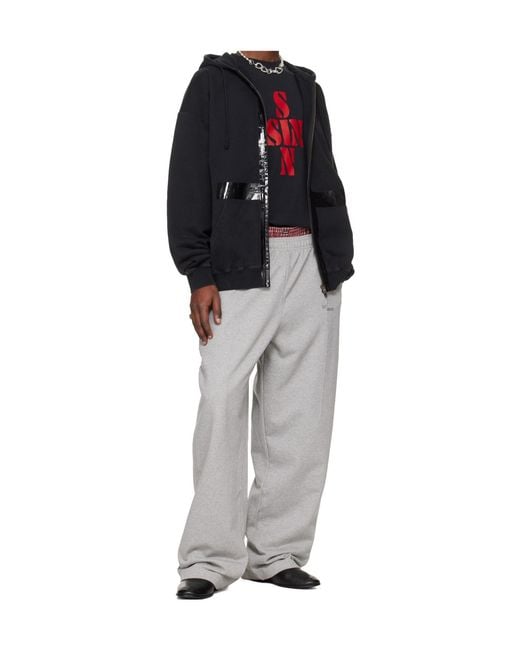 Vetements Blue Taped Zip-Up Hoodie for men