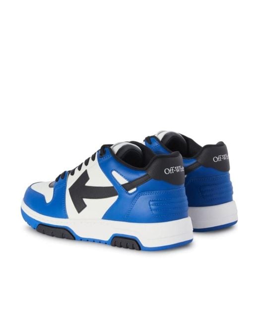 Off-White c/o Virgil Abloh Blue Leather Out Of Office Sneakers for men