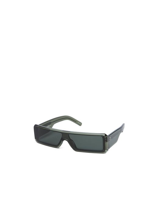 Rick Owens Green Rectangle Sunglasses for men