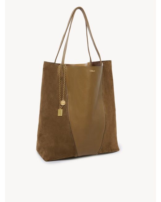 Chloé Natural Chloé Large Spin Tote Bag