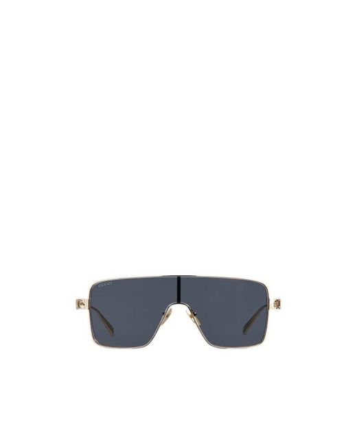 Gucci Blue Eyewear Rectangular Frame Sunglasses