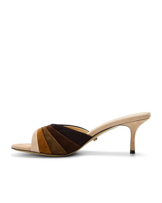 Mach & Mach Natural Colorblock Heeled Mules
