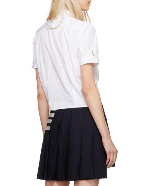 Thom Browne White Shirt With Decoration