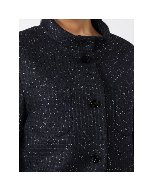 Max Mara Blue Sequin-Embellished Jacket