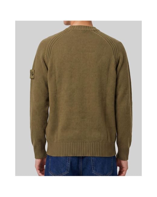 Stone Island Green Long-Sleeved Sweater for men
