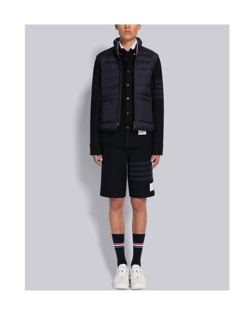 Thom Browne Blue Zipped Down Gilet for men