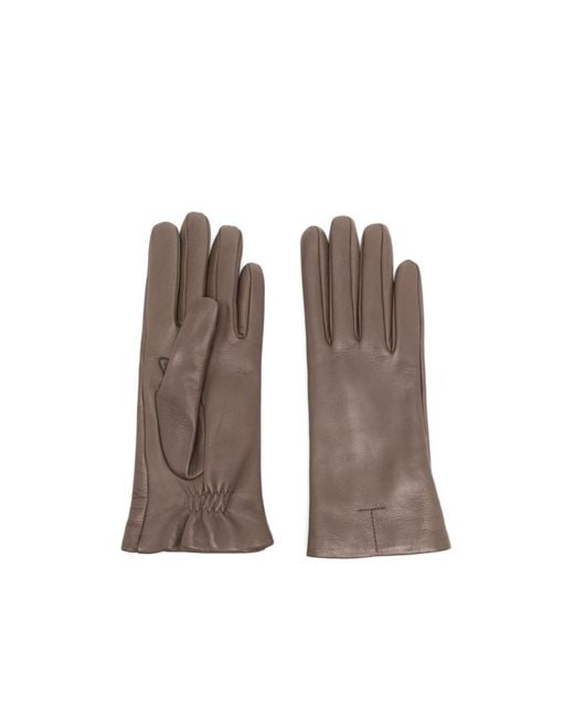 Totême  Brown Leather Gloves