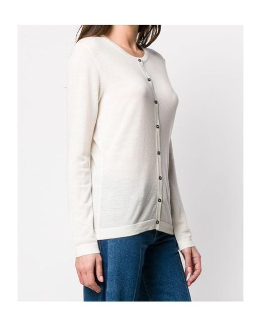 Lela Rose White Button Fitted Cardigan