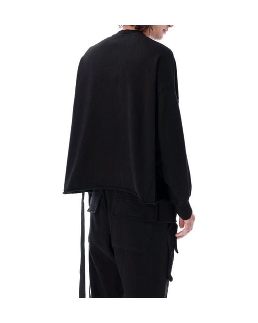 Rick Owens Black Drkshdw Stitch-Detail Sweatshirt for men