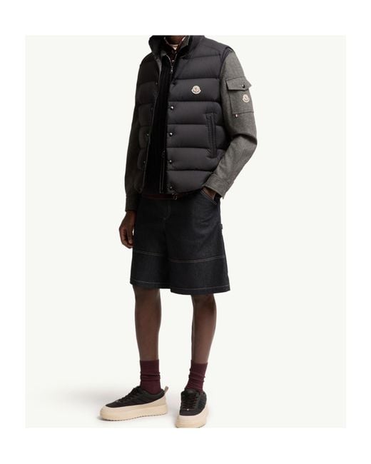 Moncler Black Tibb Zip-Up Padded Vest for men