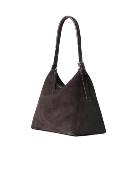 Lemaire Black Belted Hobo Bag