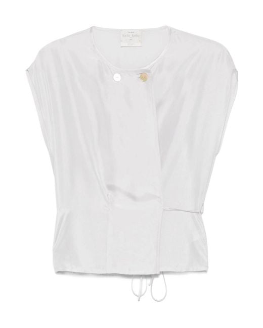 Forte_forte White Wrap Top