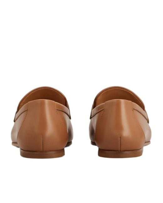 Tod's Brown Clamp Detailed Slip-On Loafers