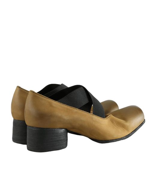 Uma Wang Brown Square-Toe Ballet Flats