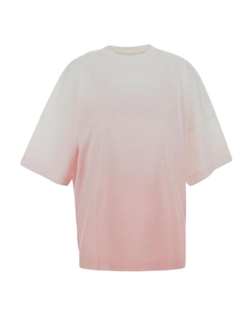 Palm Angels Natural Gradient-Effect Crewneck T-Shirt